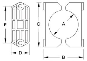 Afumex Cable Cleats, Low Smoke Zero Halogen - Bicon